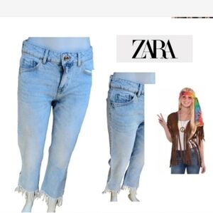 Zara‎ Vintage Fringe Jeans 4